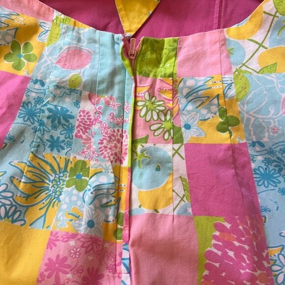 Lilly Pulitzer Fruit & Floral Strapless Dress with cutout back - Ties in Back 2 - Picture 9 of 10